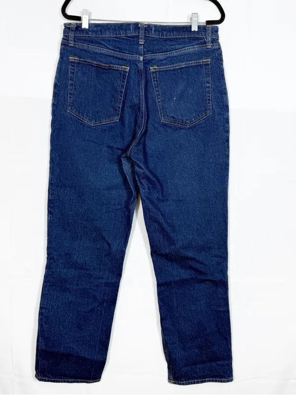 Abercrombie & Fitch Ultra High Rise 90s Straight Jean Dark Wash Blue - Image 5