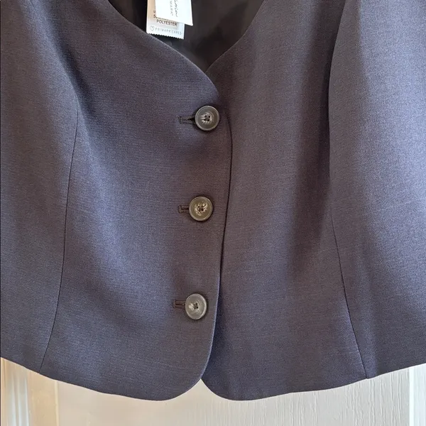Paula Echevarria For Primark Slate Blue 3 Button Vest Nwts Size 8/10 Us Medium - Image 6