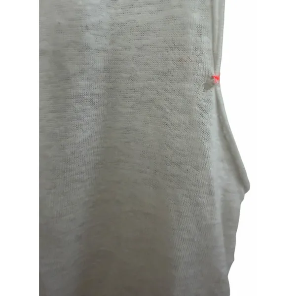 Free People Love Birds Tee Embroidered Lace-Back Muscle White Women's Size S/M - Image 10