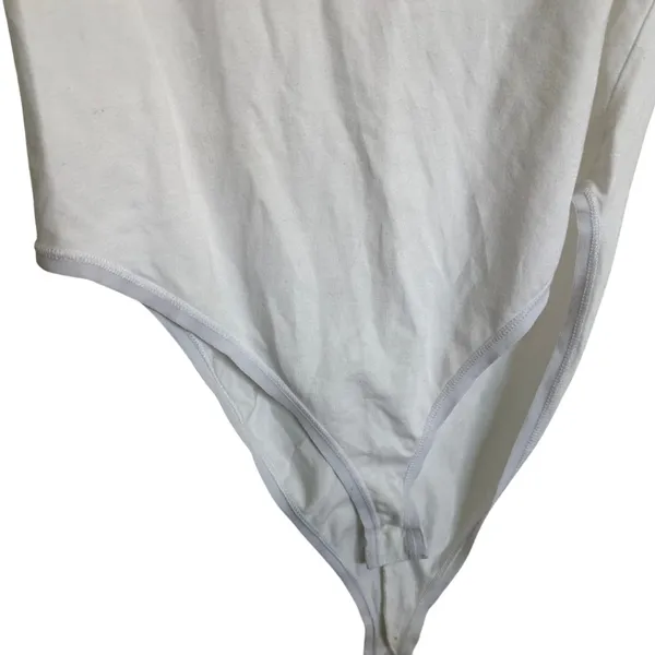 Nike White Short Sleeve Women's Bodysuit (Size Medium) - Image 8