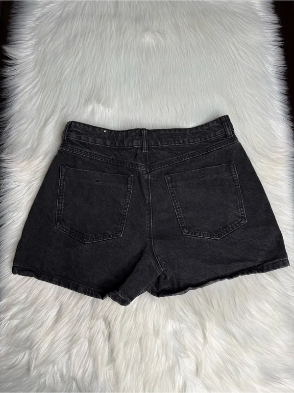 Zara Black Denim Asymmetrical Crossover Skort - Image 6