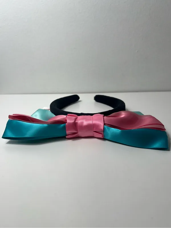 Tokyo Disney Resort TDR Ariel The Little Mermaid Satin Bow Headband Ears - Image 5