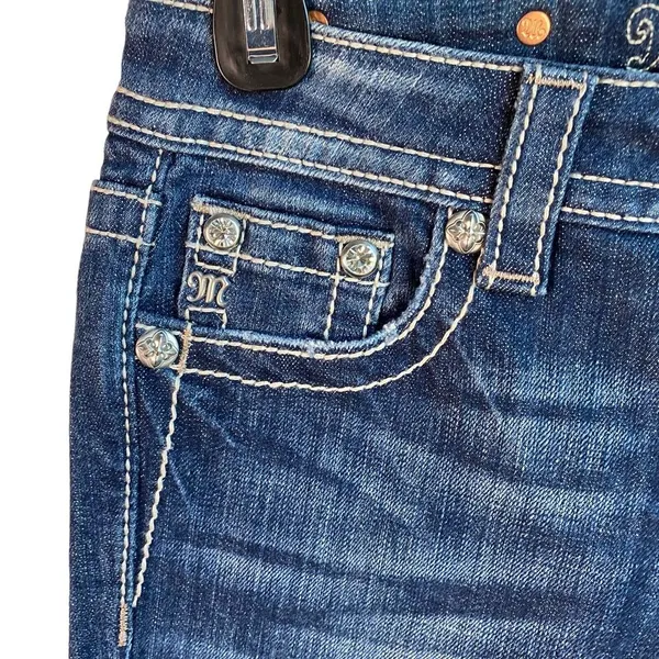 New Miss Me Jeans Womens‎ Sz 26 signature super skinny Denim Embellished Pockets - Image 4