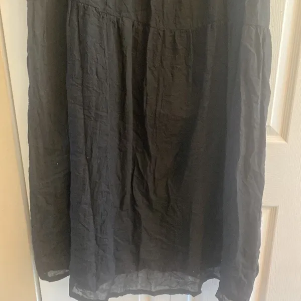 Yesno Tiered Maxi Dress Womens Size 2XL Black Boho Flowy Cotton Blend New Lagom - Image 5
