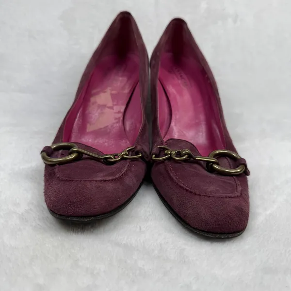Coach Aubry P554 Burgundy Suede Horsebit Loafer Pumps Made in Italy Womens 6.5 B - Image 2