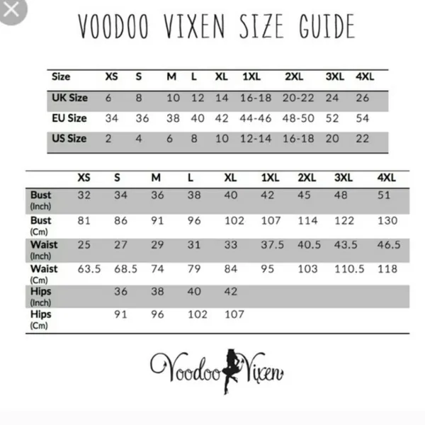 Voodoo vixen Rockabilly RED wiggle dress pin up - Image 3