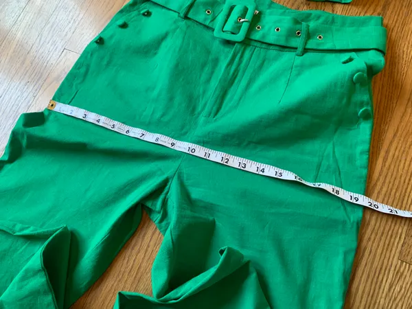 High waist Belted pants and top matching set green size M - Image 7
