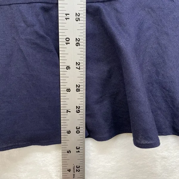Gianni Bini Navy‎ Blue Nancy Sundress Linen/Cotton Strap Ties Grommet Size XS - Image 4