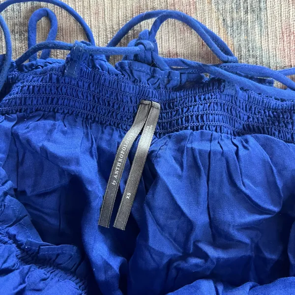 Anthropologie Alissa Tiered Maxi Dress Blue - Image 4