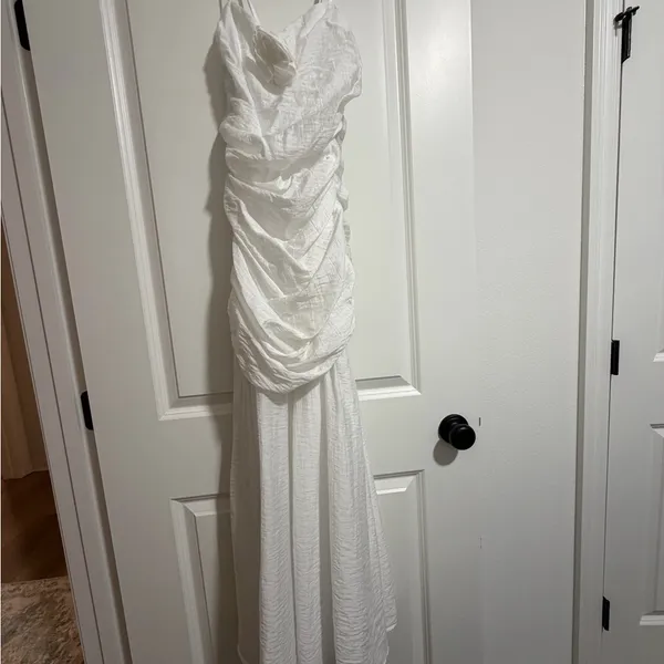 Lulu's White Strapless Maxi Dress - Image 6