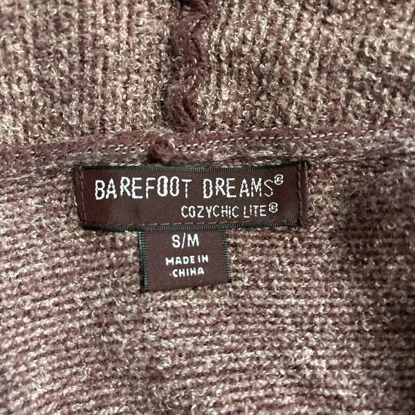Barefoot Dreams CozyChic Lite Drape Front Calypso Wrap Purple S/M Cardigan - Image 4