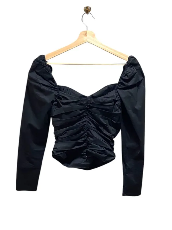 ASTR The Label Long Sleeve Ruched Top Black Size XS Whimsigoth Witchy Romantic - Image 14