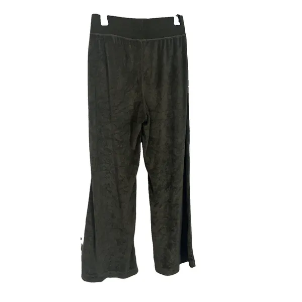 Nike Sweats Size S Terrycloth Wide Leg High Rise Olive Green - Image 2
