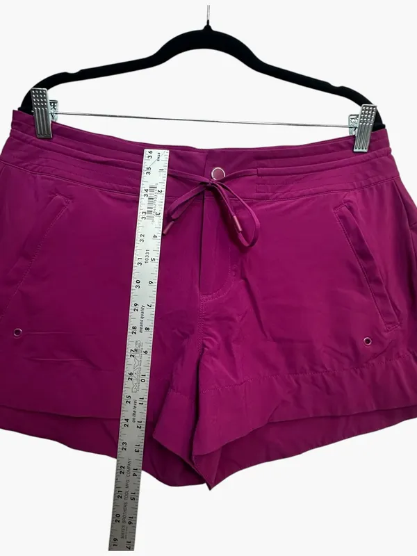 Athleta Hudson Board Shorts Women Size 10 Magenta Berry Stretch Drawstring - Image 6