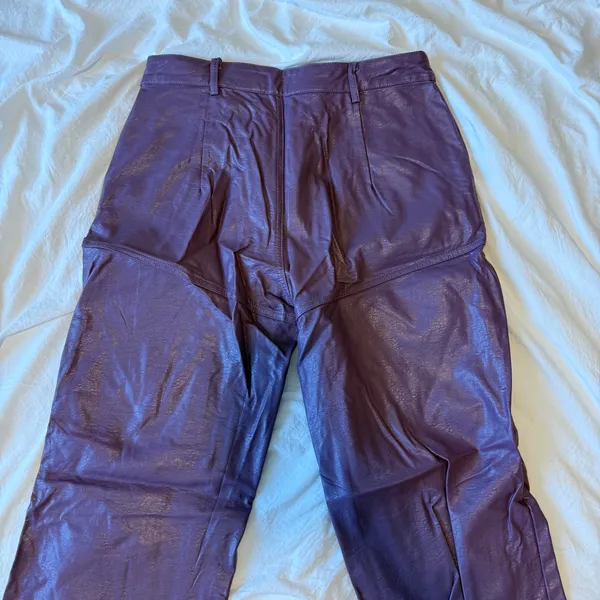 Princess Polly Purple Leather Pants - Image 4