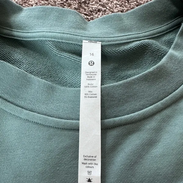 lululemon teal green perfectly oversized crewneck sweatshirt - Image 2