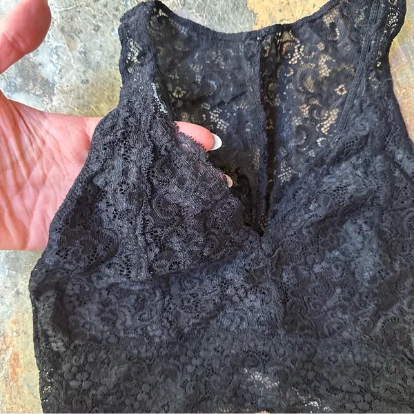 Soma Bralette Lace Racerback Women’s Size Medium Black Intimates Chic - Image 2