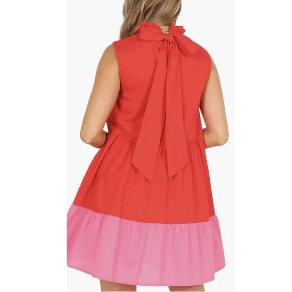 Petal And Pup Bradshaw Color block Tiered Cotton Shift Dress Size Large - Image 2