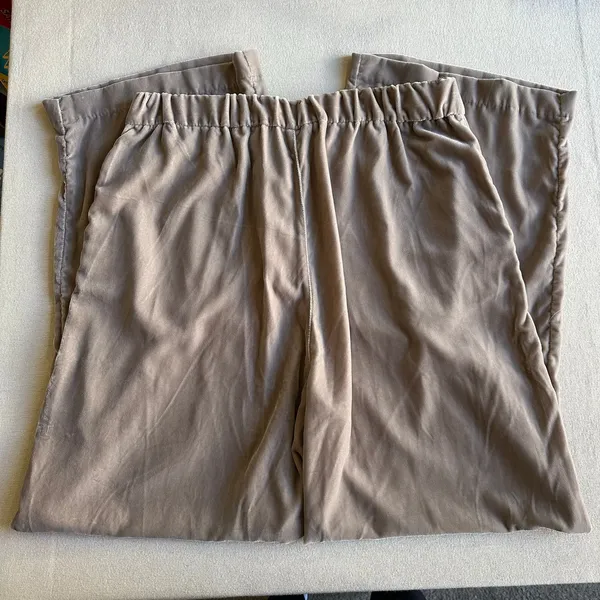 GAP Tan Velour Wide-Leg Pants - Image 5