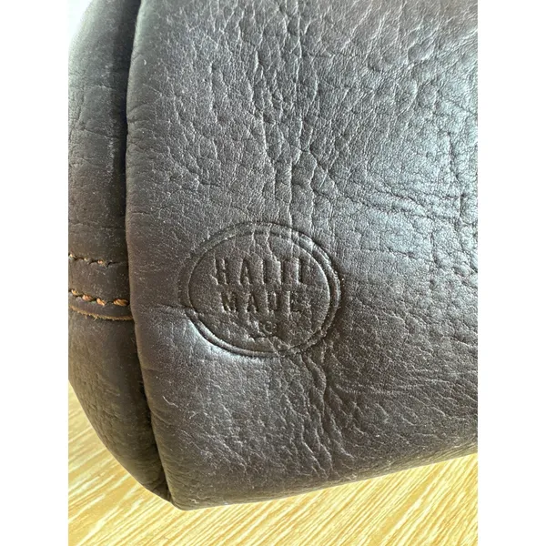 Johnny Was x Half United Leather Bucket Bag Stitch Detail Boho Dark Brown - Image 4