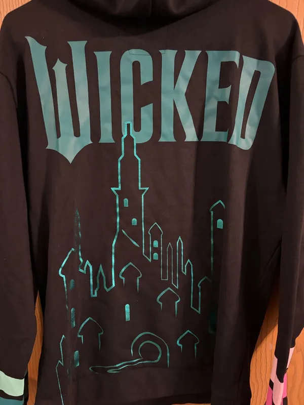 Loungefly Wicked Elphaba & Glinda Split‎ Unisex Hoodie Medium - Image 10