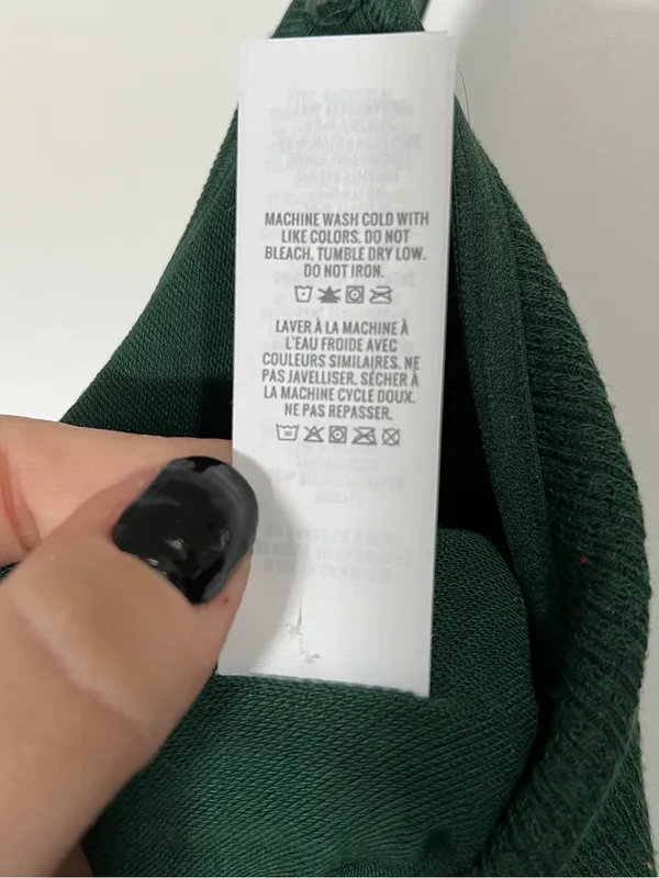 Aerie Superchill Waffle Bra Top in Dark Green Speckle Size Large - Image 9