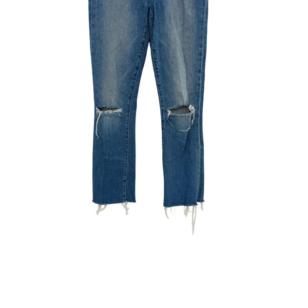 Mother‎ The Hustler Ankle Fray Understudy Distressed Crop Flare Jeans Size 24 - Image 6