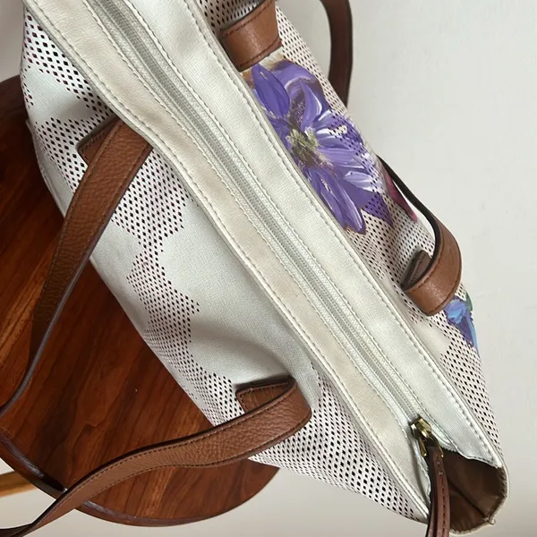 Fossil hand painter floral bag - Image 7