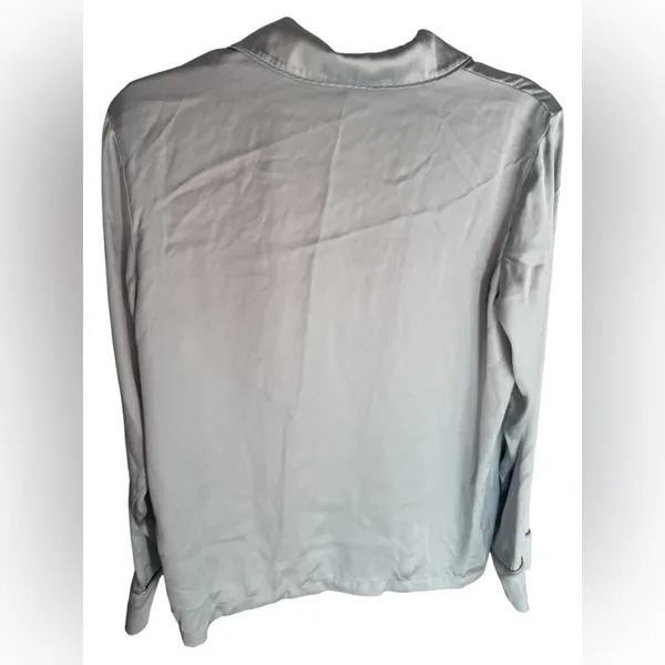 SKIMS Silver Women's Hotel Shine Pajama Top - Image 5