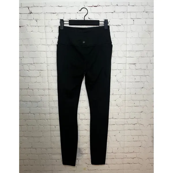 prAna Women Charcoal Heather High Rise Athletic Leggings‎ with Pockets Small - Image 3