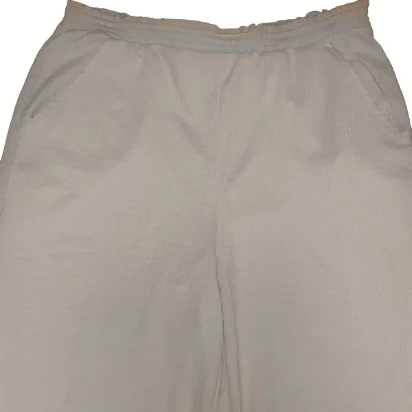 Bar lll Ivory Gauze Wide Leg Pants - Image 4