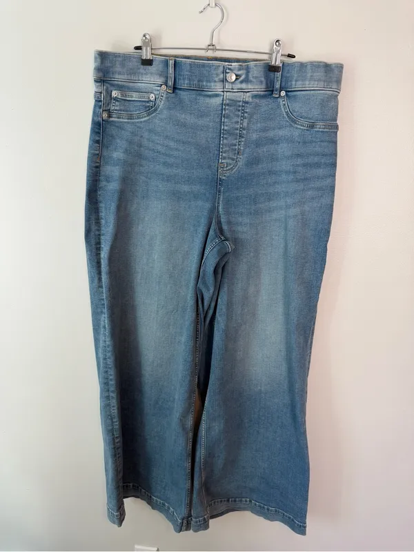 SPANX EveryWear Pull-On Wide Leg Jeans 1X Regular Antique Indigo - Image 2