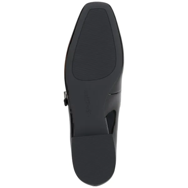 NWT On 34th Womens Saadet Rhinestone-Buckle Mary Jane Flats Black Patent 7M - Image 5