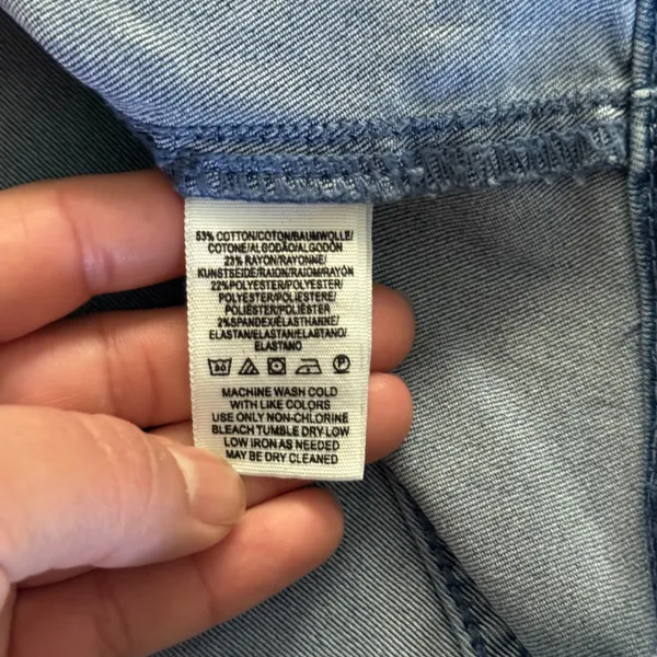 Free People Womens Blue Denim Side Button Mini Skirt Medium Wash Size 2‎ - Image 6