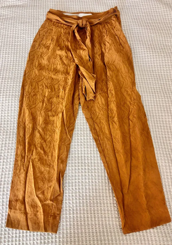 Ettwa Jacquard Tie Waist Pants - Image 3