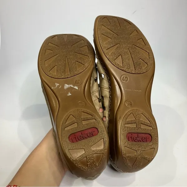 Rieker Doris 75 cut out shoes‎ tan size 40 - Image 6
