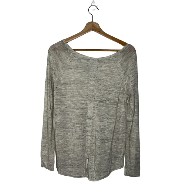 Ann Taylor Women's‎ Raglan Split Back Marled Cream Lightweight Top Size Small - Image 2