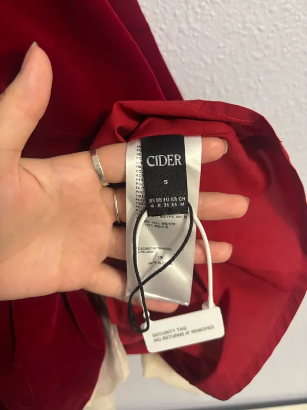 Cider red velvet boat neck dress - Image 5
