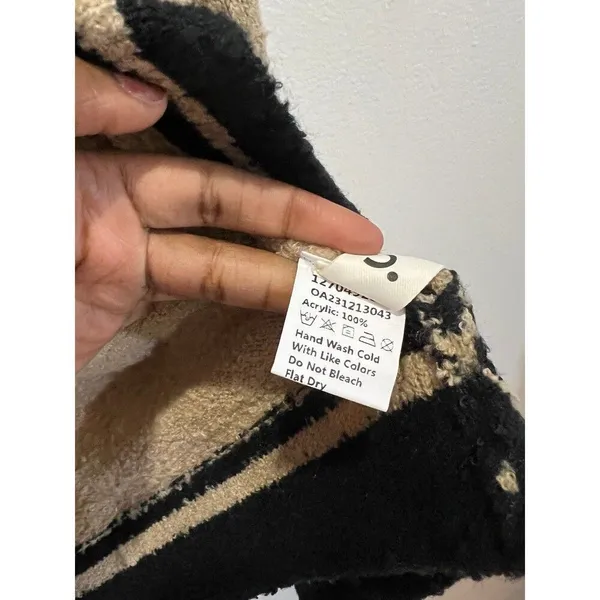 Commense NWT Women Small Tan Knit Open Front Cardigan Quiet Luxury Old Money - Image 12