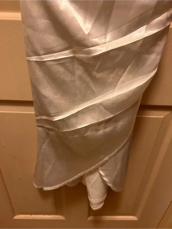 Lulu's Ivory Satin Cowl Midi Dress - Image 5