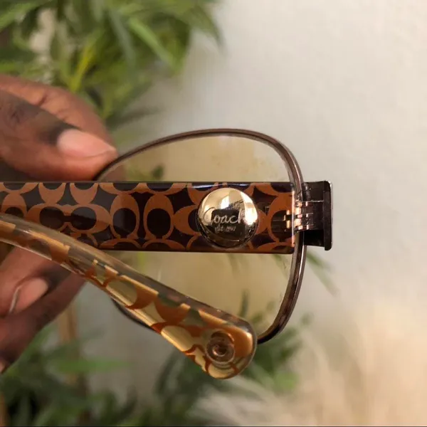 Coach Signature Monogram Sunglasses Morgan S573 Brown Tint Round Oversize Chic Classic Retro Designers Luxe Luxury - Image 4