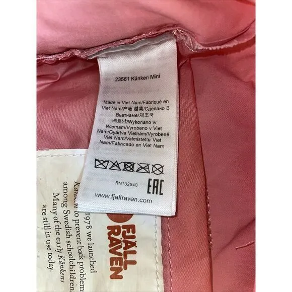 Fjallraven‎ Kanken Mini Pink Backpack 23561 - Image 8
