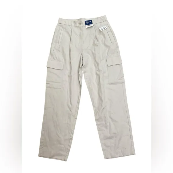 Old Navy High Rise Taylor Cargo Straight Trouser Pants Work Office Casual - Image 2
