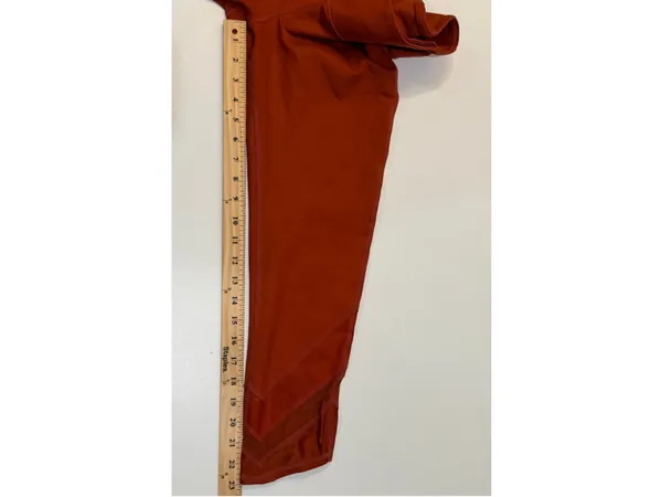 ALO Women’s M High-Waist Moto Leggings Rust Burnt Orange Mesh b1 - Image 4