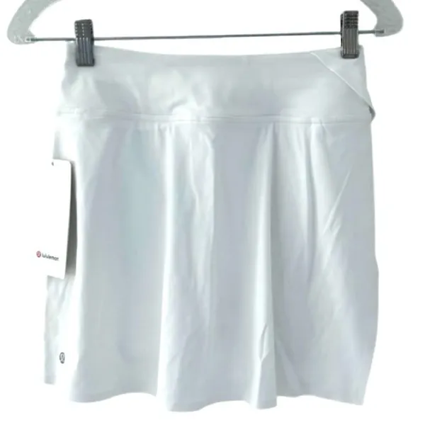Lululemon Super-High-Rise Side-Slit Tennis Skirt White size 4 Skort 4.5” liner - Image 6