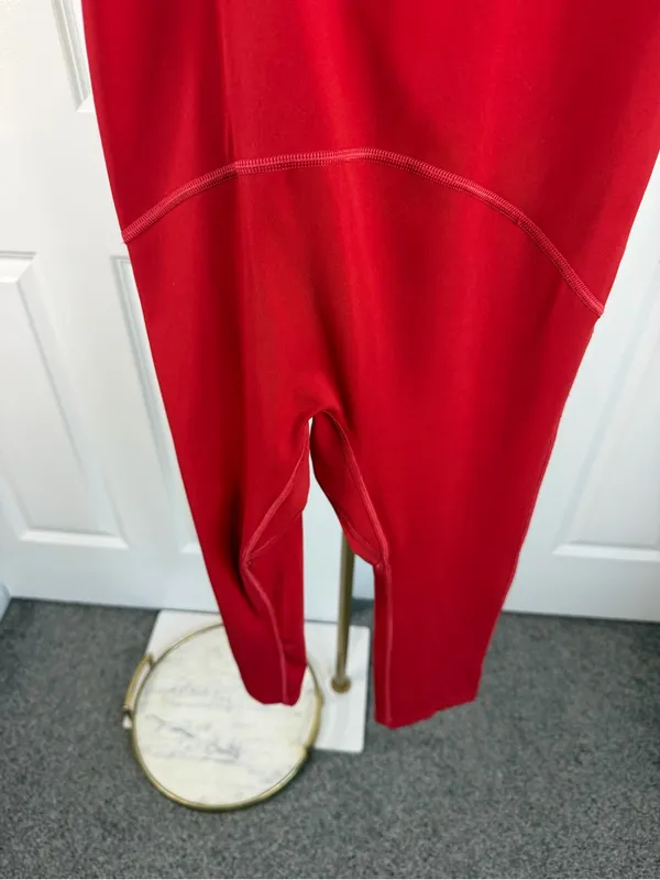 Free People Movement Red Capri Jumpsuit Romper Size S - Image 6