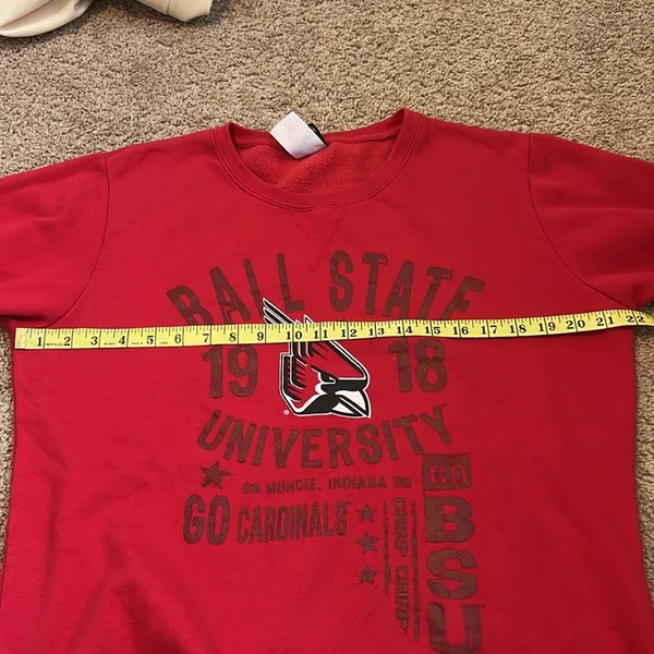 Creative Apparel Red Ball State University Long Sleeve Shirt - Image 5