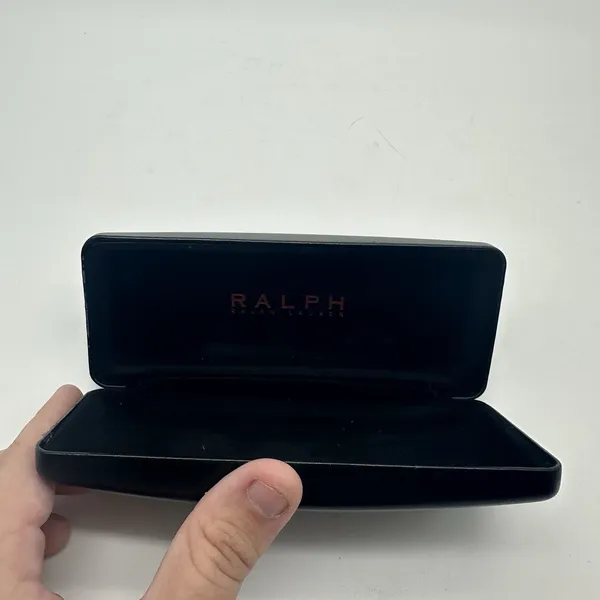 Ralph Lauren Glasses Case Black Leather Hard Clamshell Eyeglasses Case - Image 7