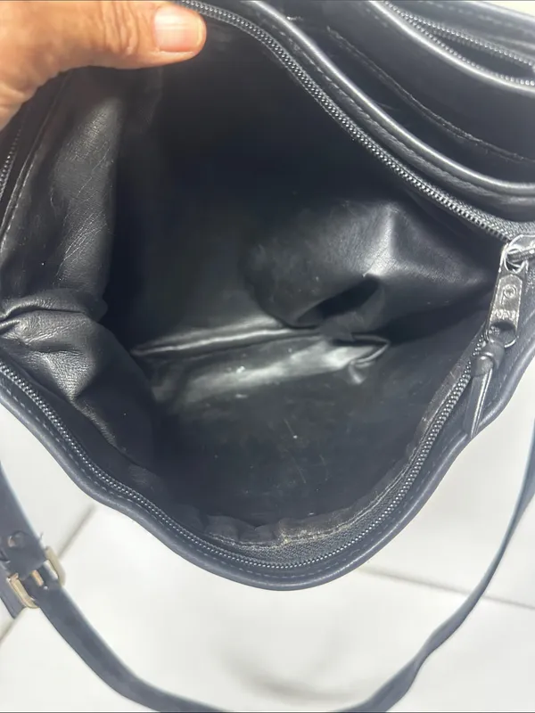 Classic Black Leather Crossbody Bag - Image 7