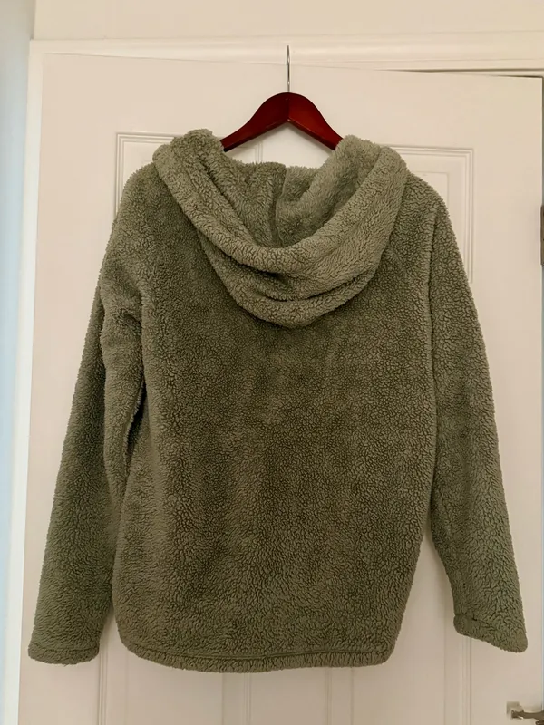 Victoria’s Secret Pink Fleece Hooded Quarter Zip in Green - Image 5